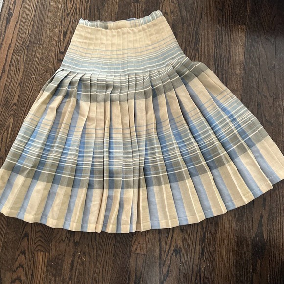 VTG Charlotte Ford Classique Reversible Pleated Midi Skirt Pure Wool 8 GORGEOUS - Picture 12 of 14